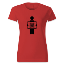 polofun.hu QR kódos tábla emberrel női póló