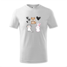 polofun.hu Róka, cica, nyuszi, szívecskék gyerek póló