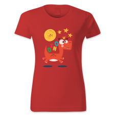 polofun.hu Ugró dínó női póló