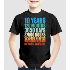 Pólómánia 10 years of being awesome - Uniszex Gyerek Póló