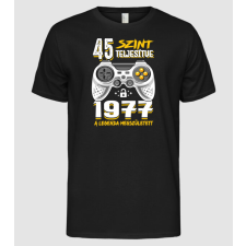 Pólómánia 45. szint teljesítve 1977 a Legenda megszületett Gamer - Férfi Alap póló férfi póló