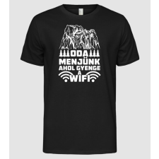 Pólómánia Ahol gyenge a wifi - Férfi Alap póló férfi póló