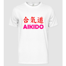 Pólómánia aikido-horizontal-kanji - Férfi Alap póló