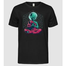 Pólómánia Alien Meditálás - Férfi Alap póló férfi póló