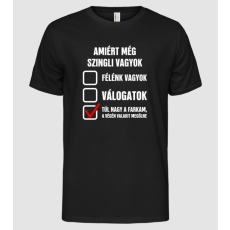 Pólómánia Amiért még szingli vagyok - Férfi Alap póló