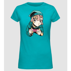 Pólómánia Anime Gamer Lány - Női Alap póló