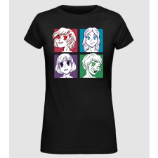Pólómánia Anime Lány Fejek Pop Art - Női Alap póló női póló