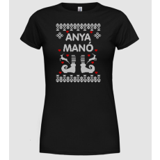 Pólómánia Anya Manó ugly sweater - Női Kerek nyakú Póló