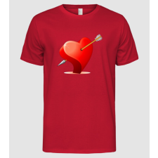 Pólómánia átdöfött szív1 - Férfi Alap póló férfi póló