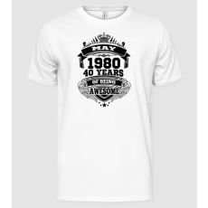 Pólómánia Awesome being of 40 years 1980 MÁJUS - Férfi Alap póló