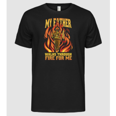 Pólómánia Az Apukám átsétál a tűzön értem - Férfi Alap póló