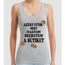 Pólómánia Azért futok, mert nagyon szeretem a sütiket - Női Trikó