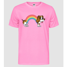 Pólómánia Beagle Szivárvány - Férfi Neon Póló férfi póló