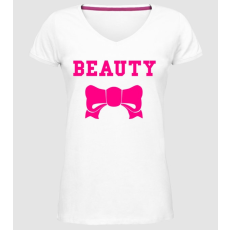 Pólómánia beauty - Női Prémium V nyakú Póló