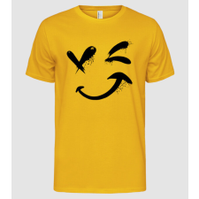 Pólómánia Boldog Emoji Nevetés - Férfi Alap póló férfi póló
