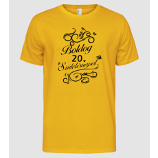 Pólómánia Boldog születésnapot - 20 - Férfi Alap póló