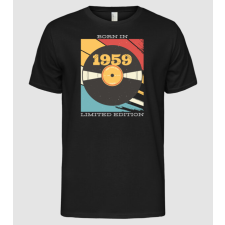 Pólómánia Born in 1959 Limited Edition Vynil Bakelit Retro - Férfi Alap póló férfi póló