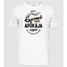 Pólómánia Büsze apuka_egy gyermek - Férfi Alap póló