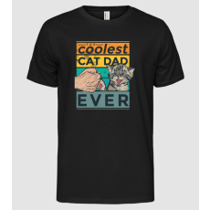 Pólómánia Coolest Cat Dad Ever - Legmenőbb Cicás Apa - Férfi Alap póló