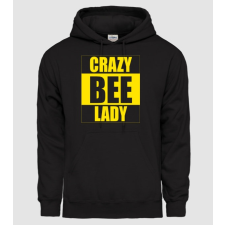 Pólómánia Crazy bee lady - Férfi Kapucnis Pulcsi férfi póló