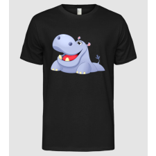 Pólómánia Cute Hippo - Férfi Alap póló férfi póló