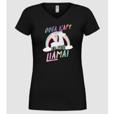 Pólómánia Doga nap lányos - Női V-nyakú Póló