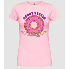 Pólómánia Donut Stress Fánk - Női Kerek nyakú Póló