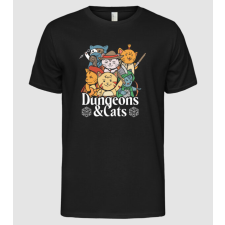 Pólómánia Dungeons and Cats - Cicás Szerepjáték - Férfi Alap póló férfi póló