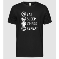 Pólómánia eat sleep chess - Férfi Alap póló férfi póló