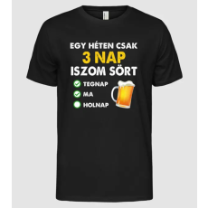 Pólómánia Egy héten csak 3 nap iszom - Férfi Alap póló