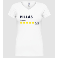 Pólómánia Értékelés 5 csillag - PILLÁS - Női V nyakú Póló női póló