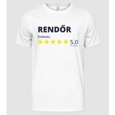 Pólómánia Értékelés 5 csillag - RENDŐR - Férfi Alap póló