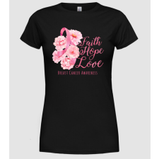 Pólómánia Faith hope love - Női Kerek nyakú Póló női póló