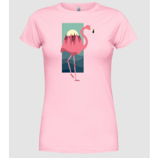 Pólómánia Flamingó Design - Női Kerek nyakú Póló
