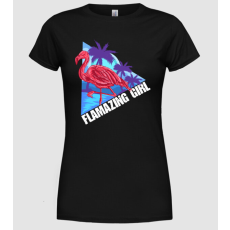 Pólómánia Flamingo girl - Női Kerek nyakú Póló