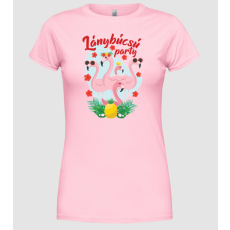 Pólómánia Flamingo lánybúcsú - Női Kerek nyakú Póló