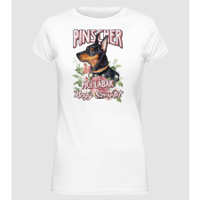 Pólómánia FLORAL DOGGO pinscher  - Női Alap póló női póló