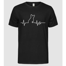Pólómánia Heartbeat line Francia Bulldog - Férfi Alap póló férfi póló
