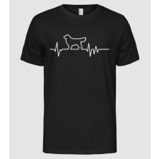 Pólómánia Heartbeat line Golden Retriever - Férfi Alap póló férfi póló