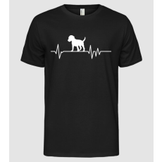 Pólómánia Heartbeat sziluett Beagle - Férfi Alap póló