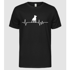 Pólómánia Heartbeat sziluett Staffordshire Terrier - Férfi Alap póló férfi póló