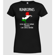 Pólómánia hunikornis menő unikornis - Női Kerek nyakú Póló