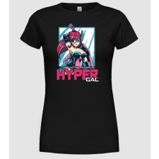 Pólómánia Hyper Gal - Anime lány - Női Kerek nyakú Póló női póló