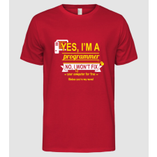 Pólómánia I am a programmer - Férfi Alap póló férfi póló