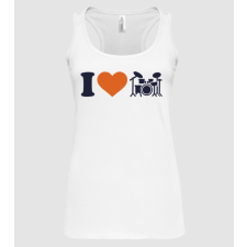 Pólómánia I love drum - Női X-hátú Trikó női póló