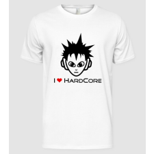 Pólómánia I Love Hardcore - Férfi Alap póló férfi póló