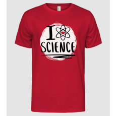 Pólómánia I Love Science Tudományos - Férfi Alap póló