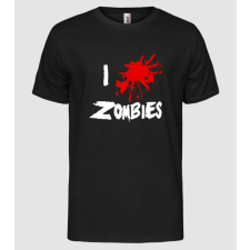 Pólómánia I Love Zombies - Férfi Alap Póló férfi póló