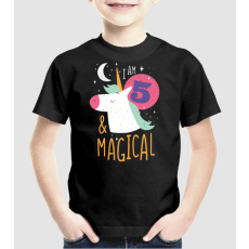 Pólómánia I'm 5 and Magical Unikornis - Uniszex Gyerek Póló