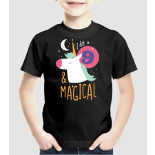 Pólómánia I'm 9 and Magical Unikornis - Uniszex Gyerek Póló gyerek póló